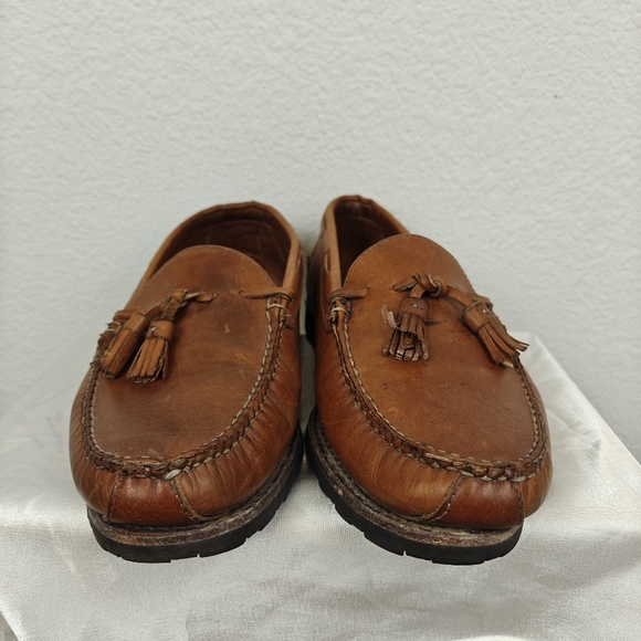 Allen Edmonds Kingsfield Loafers Slip-on Brown Leather Tassel Moc Toe Men's 10 - Picture 5 of 12